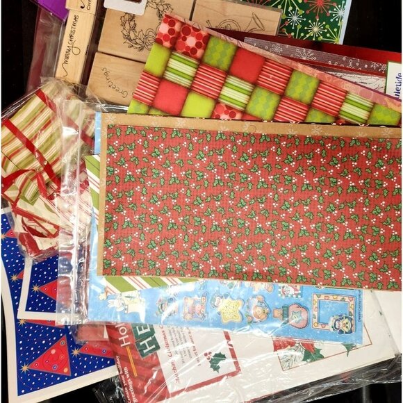 Assorted Christmas Scrapbooking Enphemera & Cardmaking Supplies - Picture 1 of 14